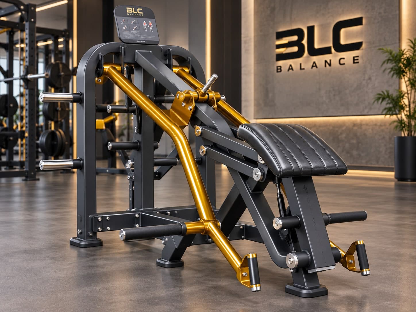 BLC Chest Supported Row in black and bronze, from stock
